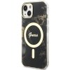Guess GUHMP14SHTMRSK iPhone 14 / 15 / 136.1 czarny/black hardcase Golden Marble MagSafe